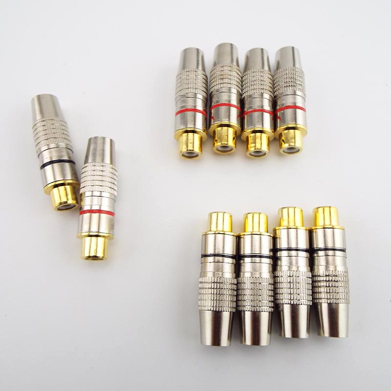 20pcs Video Adapter Gold Plated RCA Male Female Jack Plug Connector ...