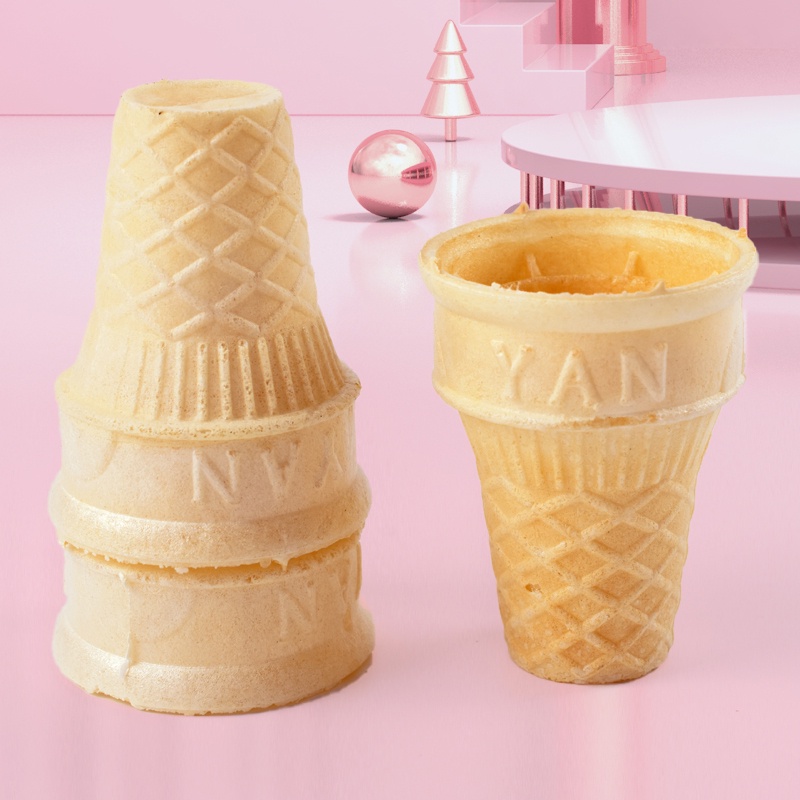 Ice Cream Flat Bottom Wafer IceCream ConeKFCWafer Cup Crispy Cone Ice
