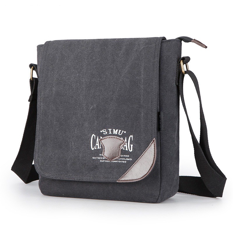 Canvas shoulder messenger bag hotsell