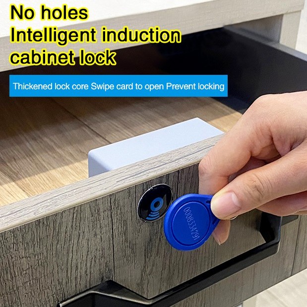 Drawer lock cabinet lock free punching invisible shoe cabinet concealed ...