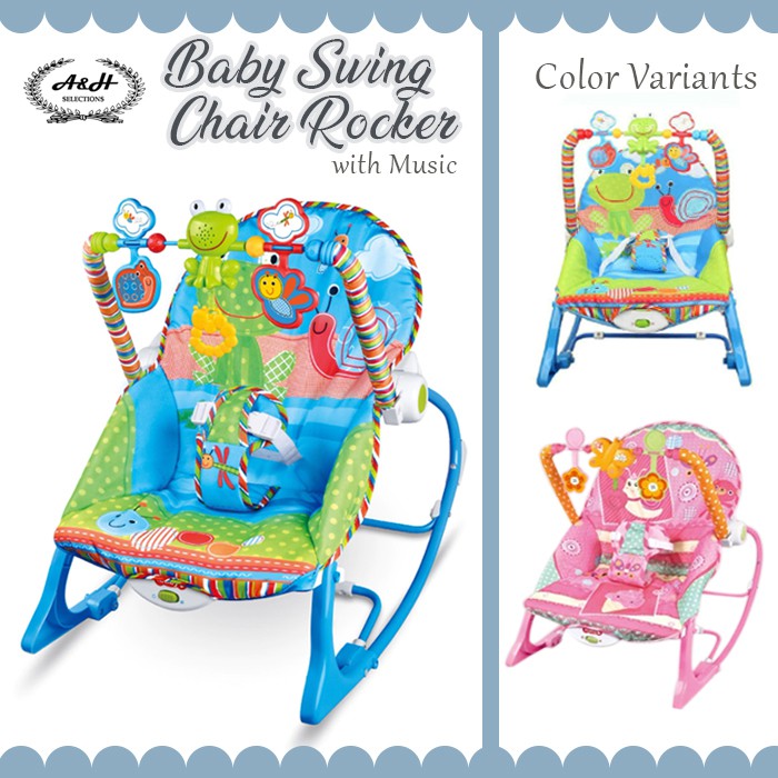 Baby Electric rocker Cradle Swing For Newborn With Light Music | Shopee ...