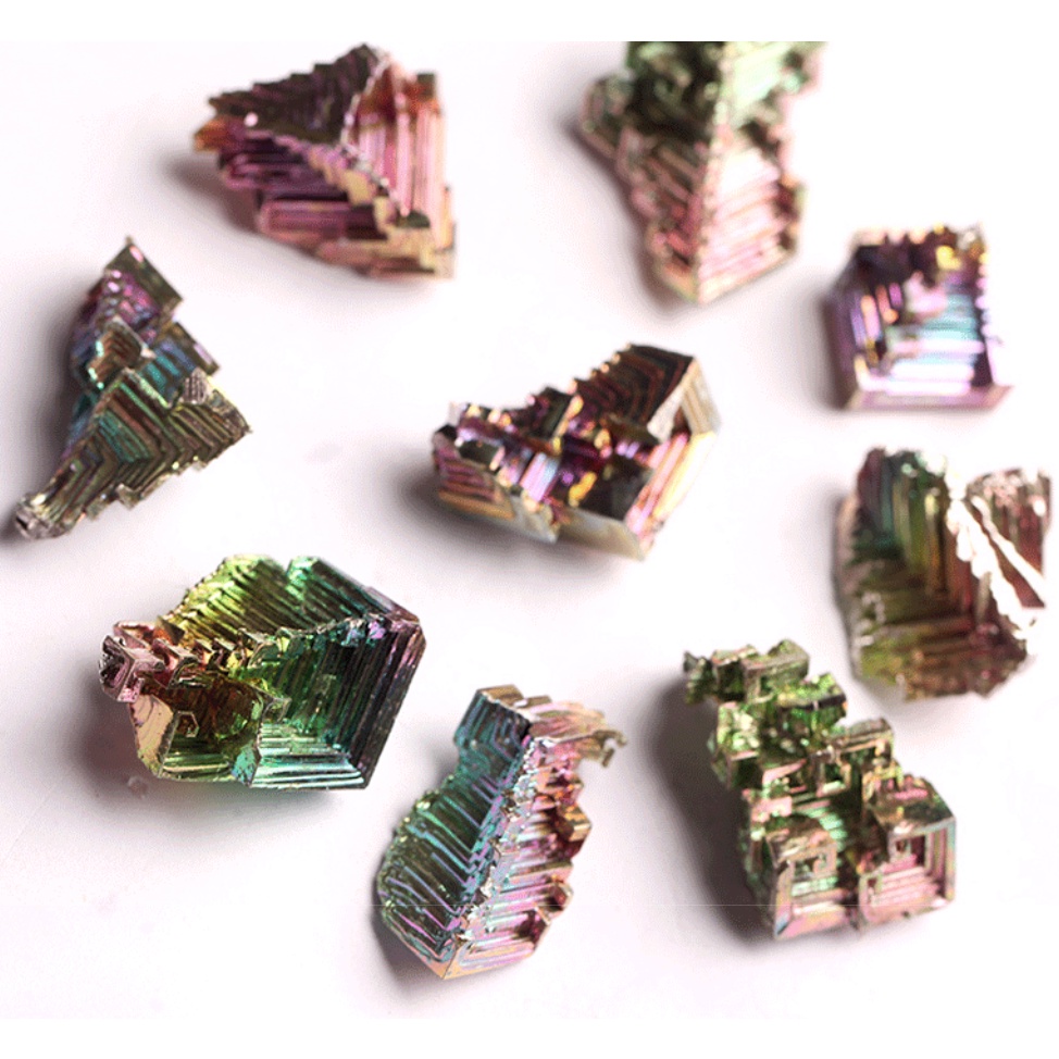 SUNYIK Ainbow Heat-Shaped Bismuth Oe Cystal Stone, Ae