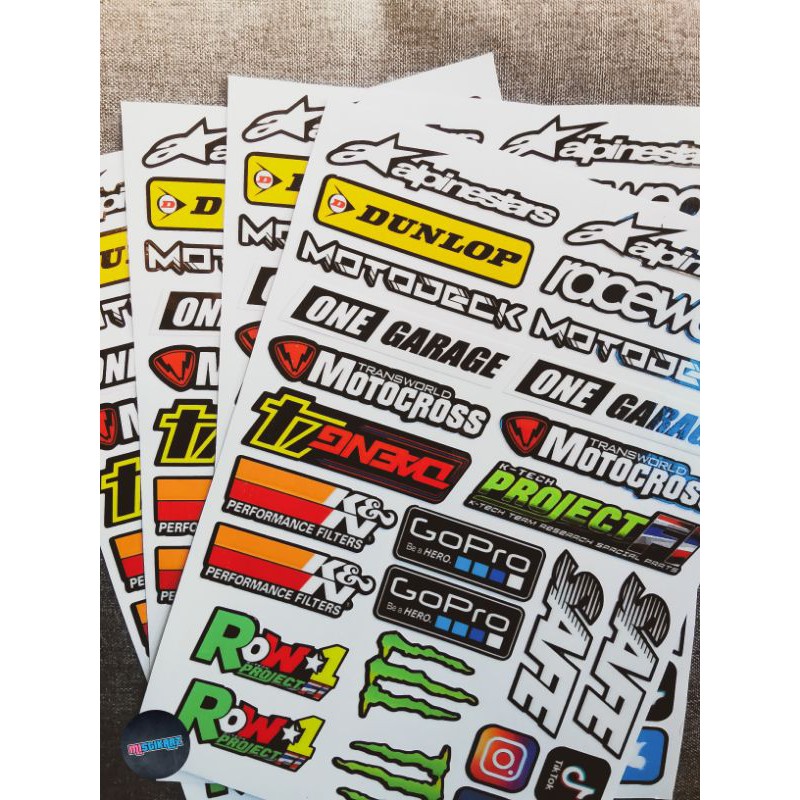 Universal Visor Sticker(EVO, NHK, KYT, LS2, HNJ, HJC, SEC, LEV, MT, RXR ...