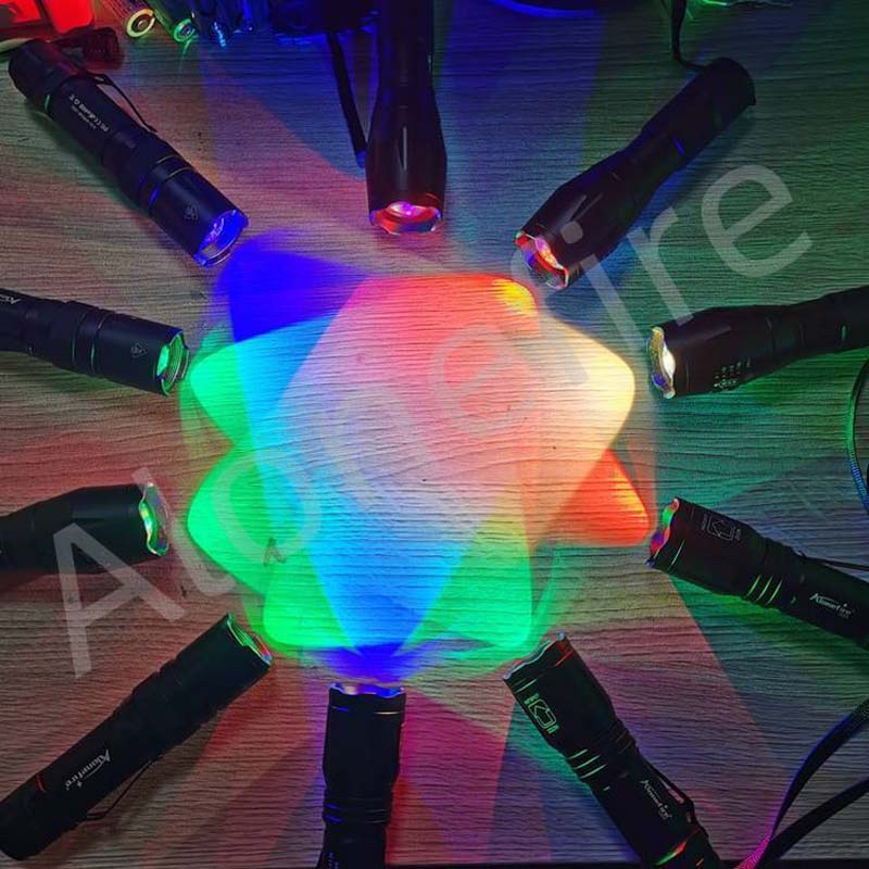Alonefire X32 4 Color Led Flashlight Rgb White Blue Green Red Light ...