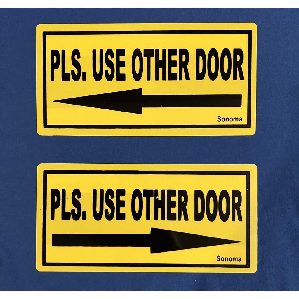 A-Mart High Impact Plastic Signage 4x8 Inches Please Use Other Door ...