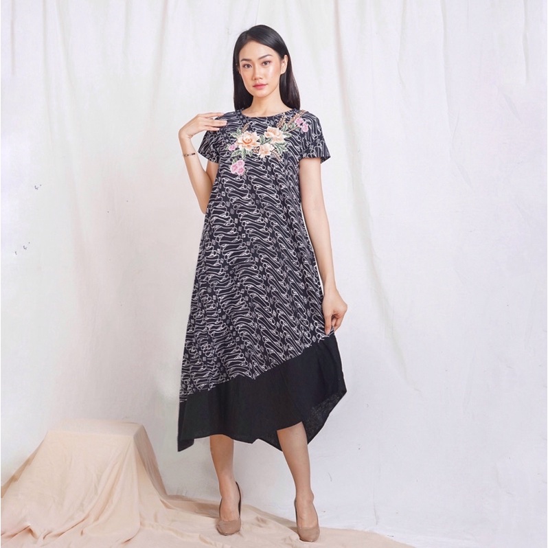 Batik QUEEN Dress modern fashion batik PM01-01 | Shopee Philippines