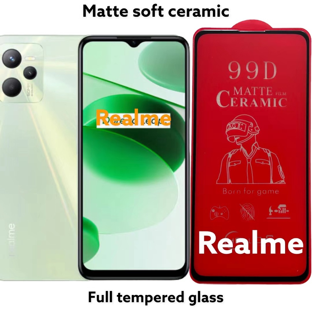 Full Tempered Matte Soft Ceramic For Realme Realme C2 Realme