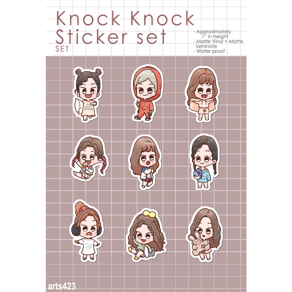 (SET) Knock knock sticker set | Shopee Philippines