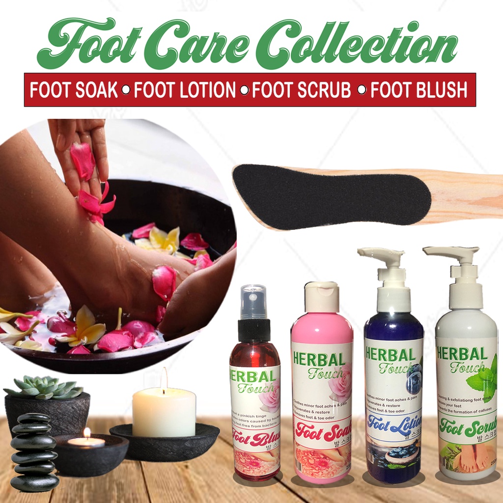 5in1 Bundle Foot Spa Care Collections SET Foot Soak, Foot Scrub, Foot Lotion, Foot Blush & Foot