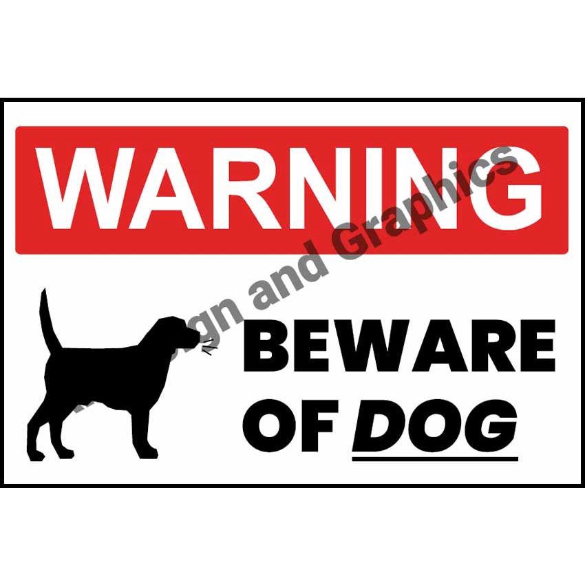 Warning: Beware of Dog PVC Signage - A4 Size (7.5 x 11.25 inches ...