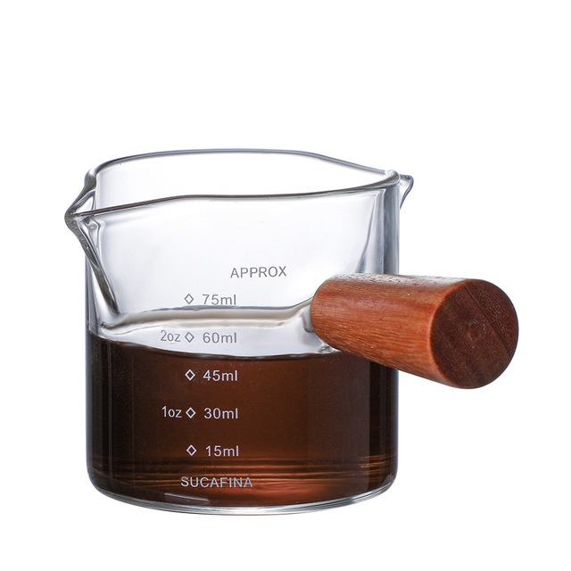 Espresso measuring shot on sale glass
