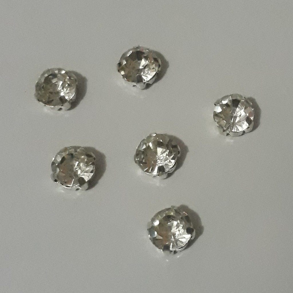 Round shell diamond sewing crystal sequins ss50 / 10mm (8pcs) | Shopee ...