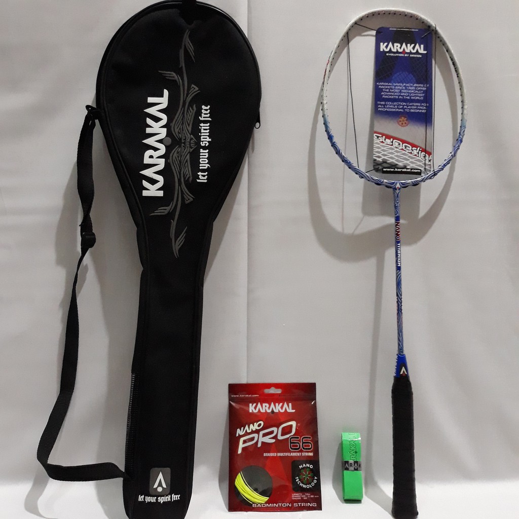 Original Karakal M Tec 75 Iso Tattoo Racket Bonus Bag String