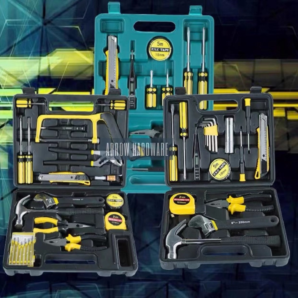 Hunter 12pcs Car Repair Kit Car Emergency Tool Box Combination Set Supplies Spare Tool Shopee