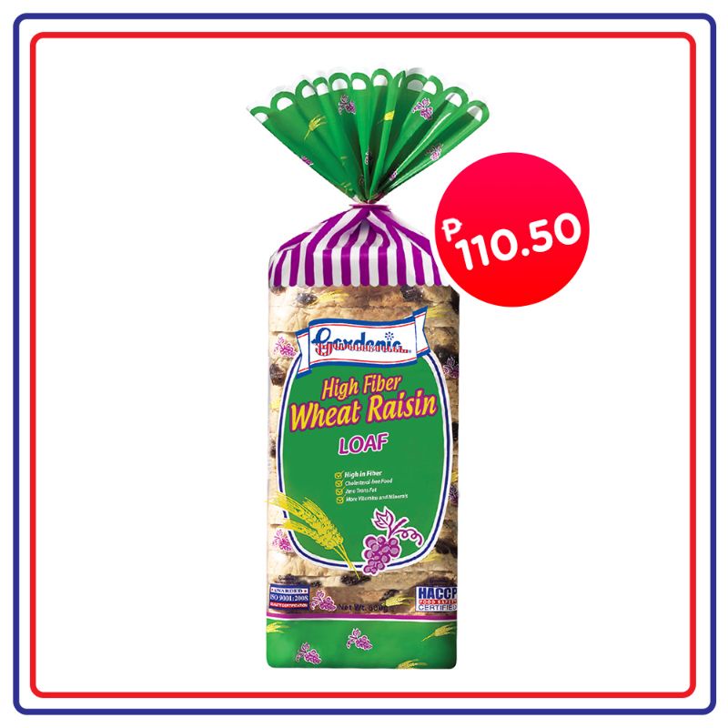 Gardenia High Fiber Wheat Raisin Loaf 600g Shopee Philippines