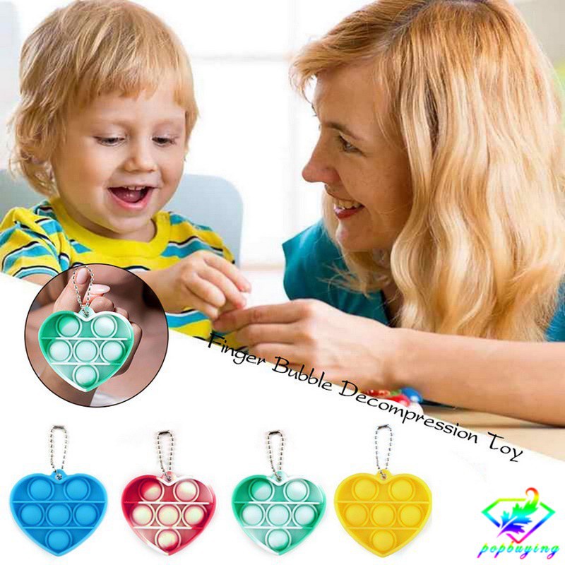 Mini Pop It Rainbow Among us Pop Its Round Fidget Toy Push bubble stress relief kids pop it