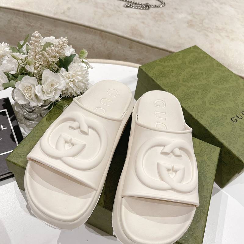 Gucci slides best sale thick sole