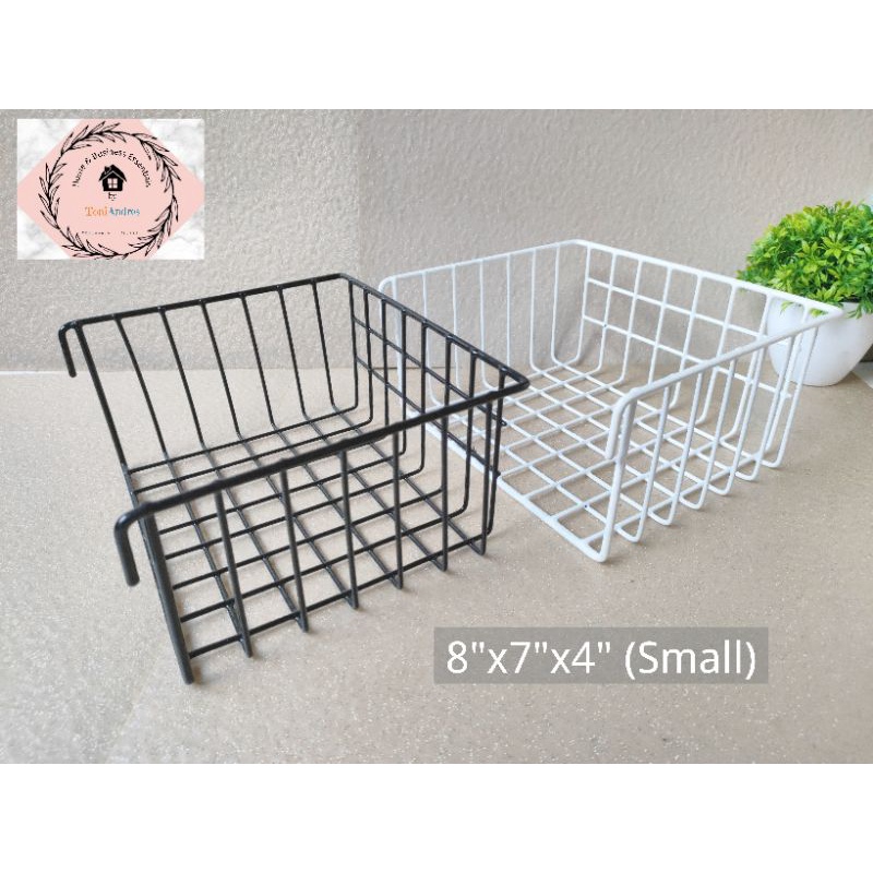 (2pcs10pcs) Small Gridwall Basket Open hook Basket Hanging Wiremesh