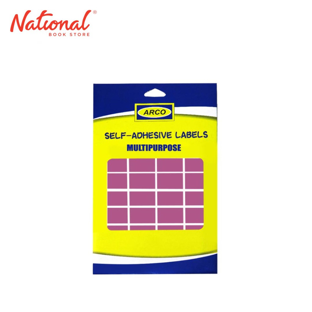 Arco Label Sticker C8513B 33X11Mm 30S 6Sheets Rectangular, Violet ...