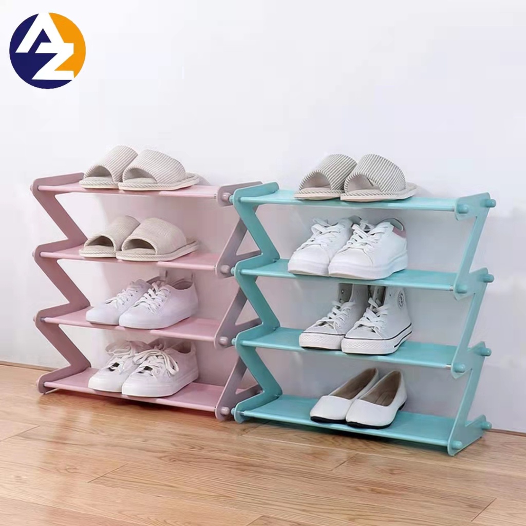 AZ Z shape Shoe Rack Tier Aluminum Alloy Shoe Organizer | Shopee ...