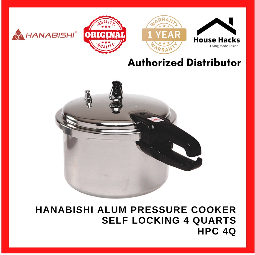 Hanabishi Hpc 4Q Alum Pressure Cooker Self Locking 4 Quarts (House