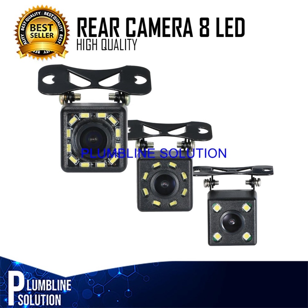 EagleVision 170 Degree 8 LED Night Vision Car Rear View Reverse Camera ...