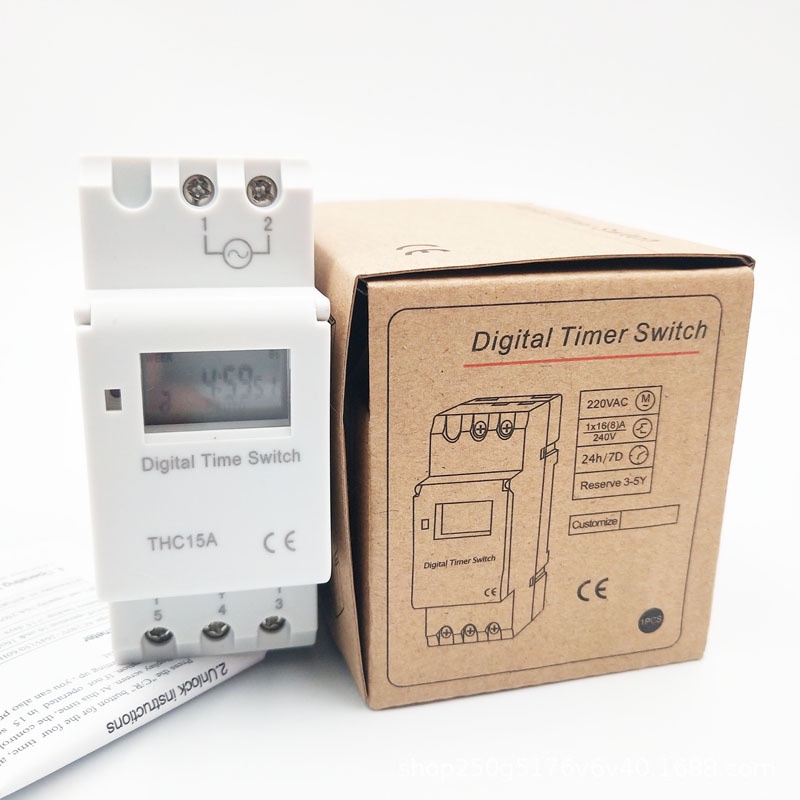 THC15A 220V 12V 16A Programmable microcomputer time control switch ...