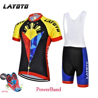 LAYOTO (Powerband) Men Pilipinas Cycling Jersey Cycling Bib Pants