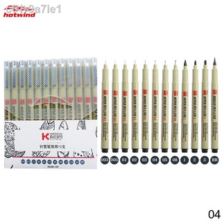 HW 6/8/9/12pcs Pigment Liner Pen Set Neelde Drawing Pen 005 01 02 03 04 05  08 1.0 Brush Art Markers