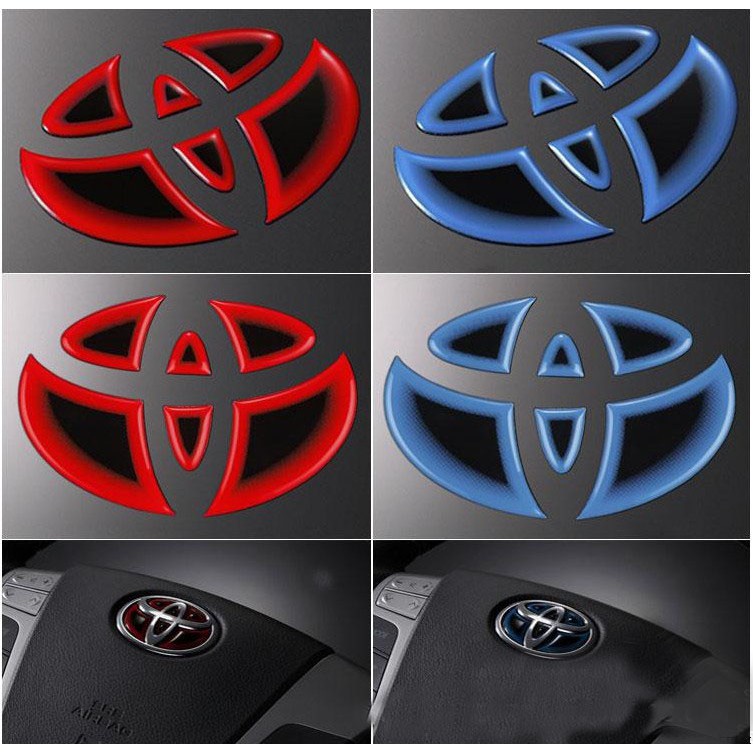 Toyota Steering Wheel Emblem - 3M Sticker Badge for Car Decoration ...