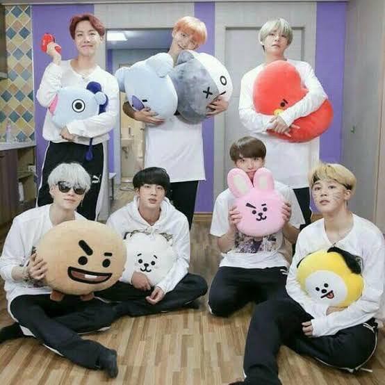 Bt21 BTS Pillow All Character/Doll BTS Chimmy Cooky Shooky Van RJ Tata ...