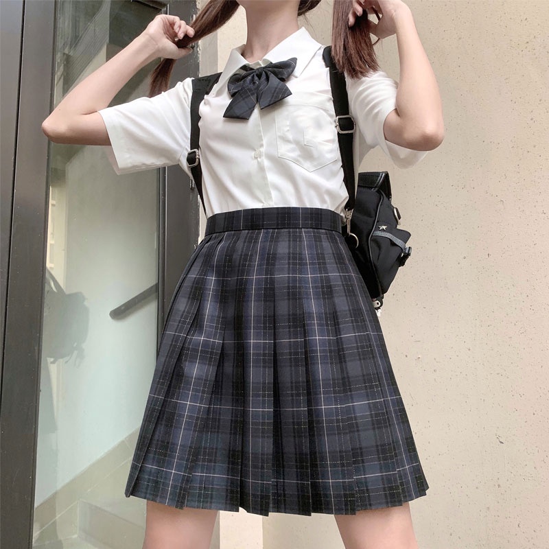 New Brand Japanese Girl School Uniform Cosplay Student High Waist ...