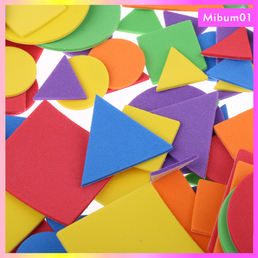 200 Pieces Foam Craft Eva Geometry Shaped Stickers Self-adhesive For 