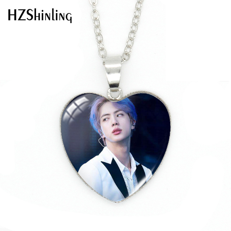 BTS Love Heart Shape Pendant Army Must Have Korean Idol Group Head