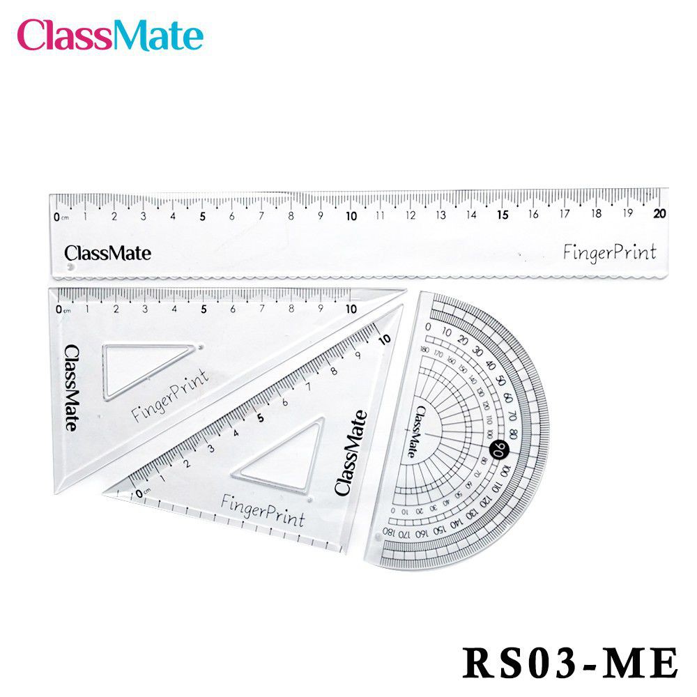 Classmate RS03ME 4piece ruler set (20cm) Shopee Philippines