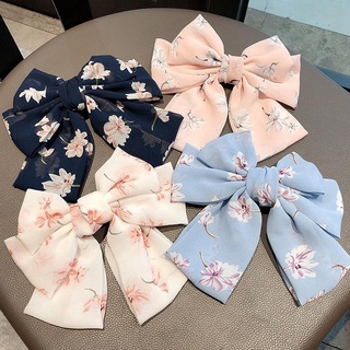 SUN SIGN】Korean Ribbon Bow Hair Clip Ponytail Big-name Fashion All-match  Hairpin Ribbons tie ties accessories for Women