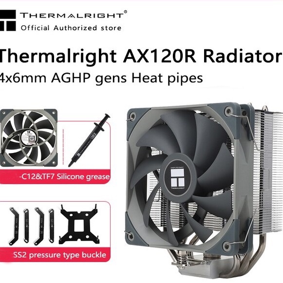 Thermalright Assassin King 120 SE CPU Air Cooler, AK120 SE, 5 Heatpipes,  AGHP Technology TL-C12C PWM Quiet Fan CPU Cooler with S-FDB Bearing, for  AMD