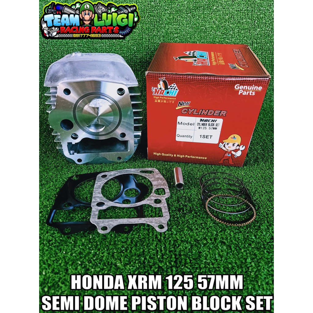 HACHI HONDA XRM 125 57MM SEMI DOME PISTON BLOCK SET | Shopee Philippines