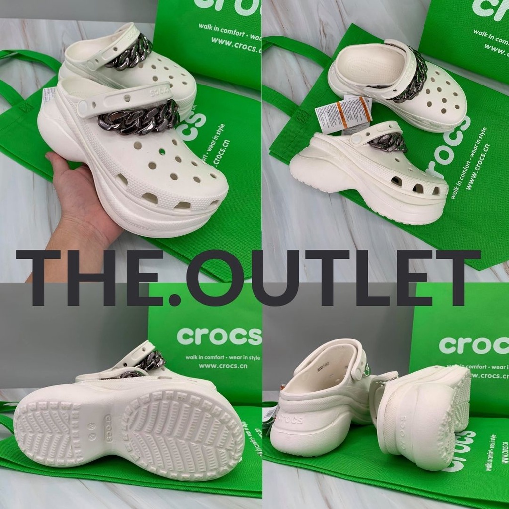 Crocs Classic Bae Clogs with chain korean sandals for women heels with ...