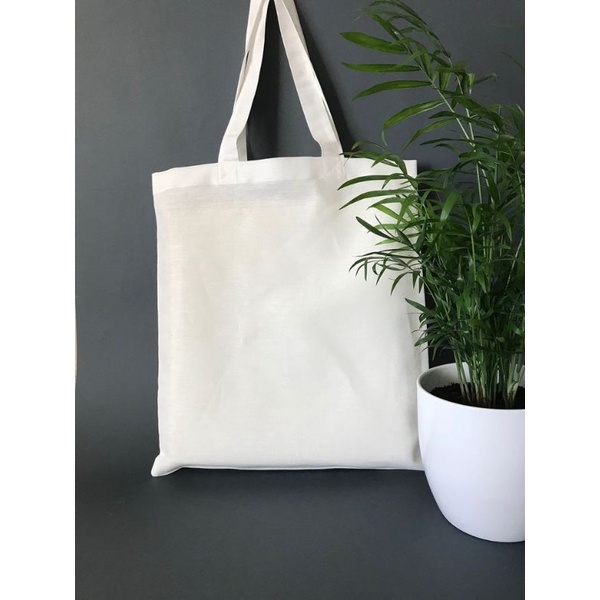 Plain design canvas tote bag with zipper Shoulder Sling bag Katsa bag Eco bag Shopee Philippines
