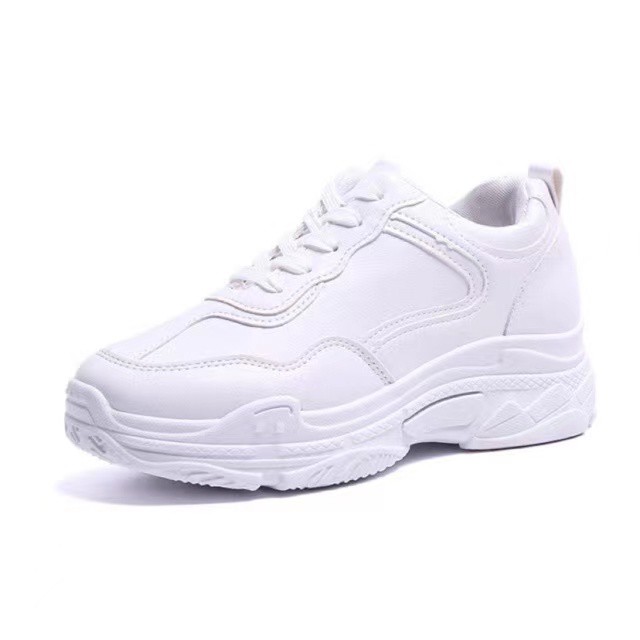 ST&SAT New korean White shoes high quality (add one size) | Shopee ...