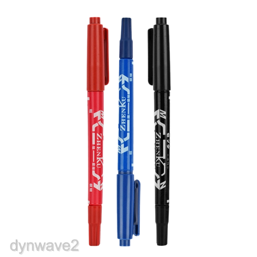 3pcs Professional Skin Marking Pen-Double Ended Fine/Thick Tip Marker ...