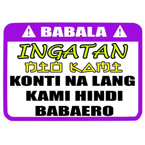 BABALA BAWAL BABAERO SEXY VINYL STICKER WATERPROOF HIGH QUALITY ...