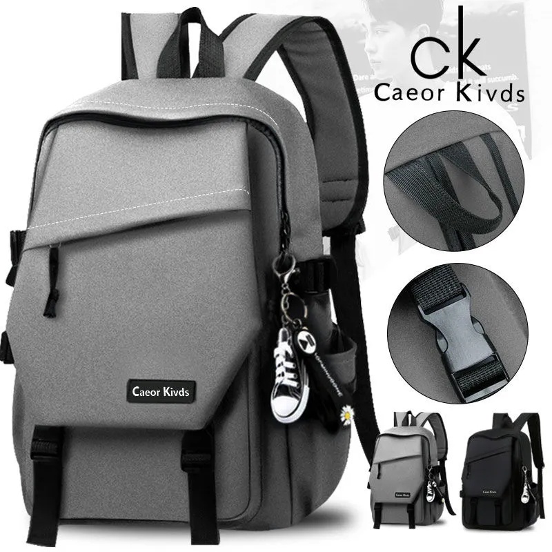 College student schoolbag male ins tide brand campus backpack computer canvas backpack zc120 Shopee Philippines