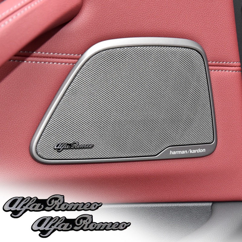 3D 4pcs/10pcs Set Car Audio Sticker Silver Aluminum Speaker Stickers