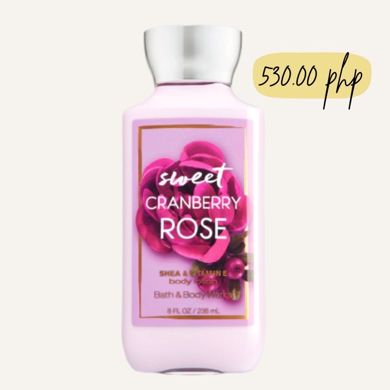 Bath & Body Works Sweet Cranberry Rose Fragrance Lotion (236ml
