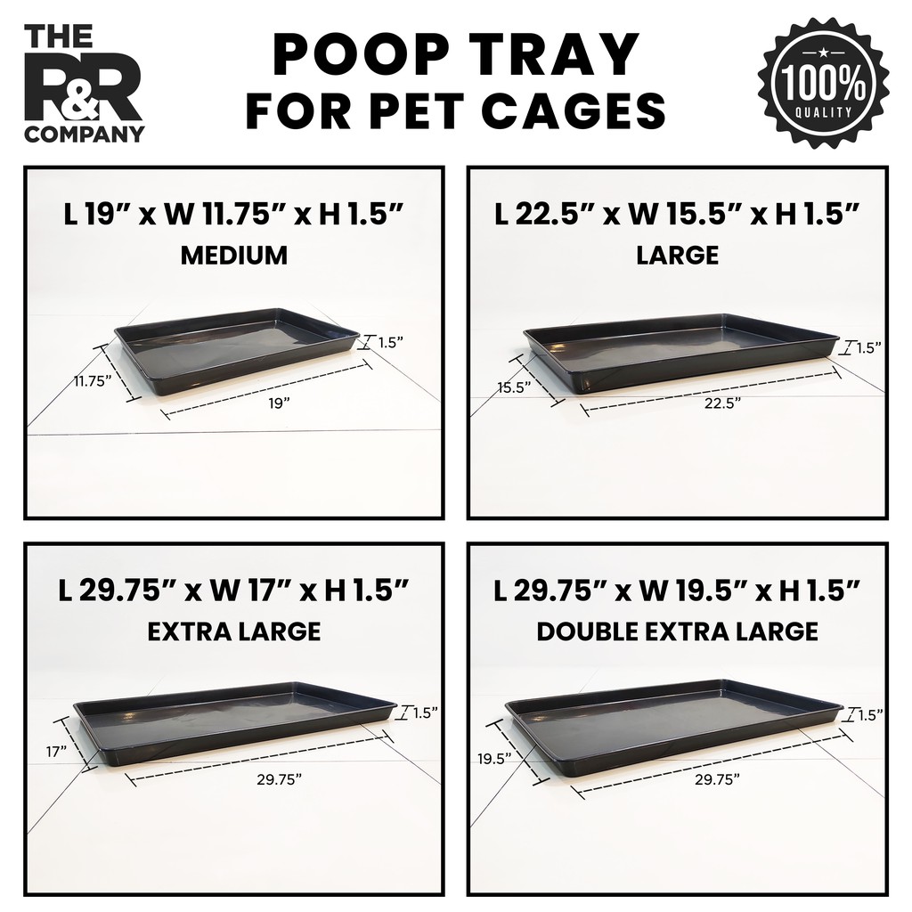 Poop Tray Plastic Heavy Duty Extra Replacement for Folding Collapsible ...