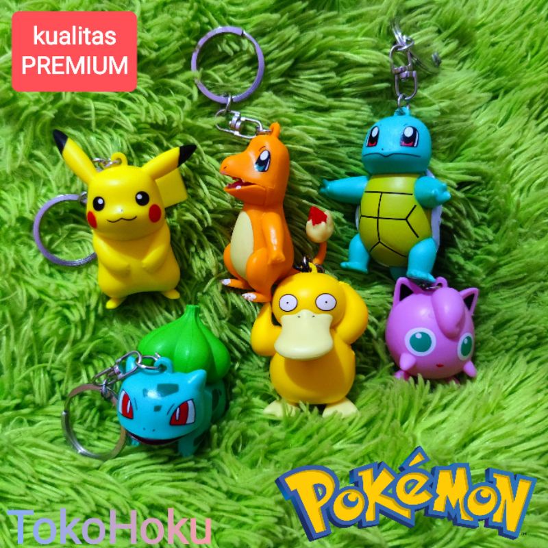 GANTUNGAN Pokemon Keychain Action Figure Pikachu Keychain Shopee