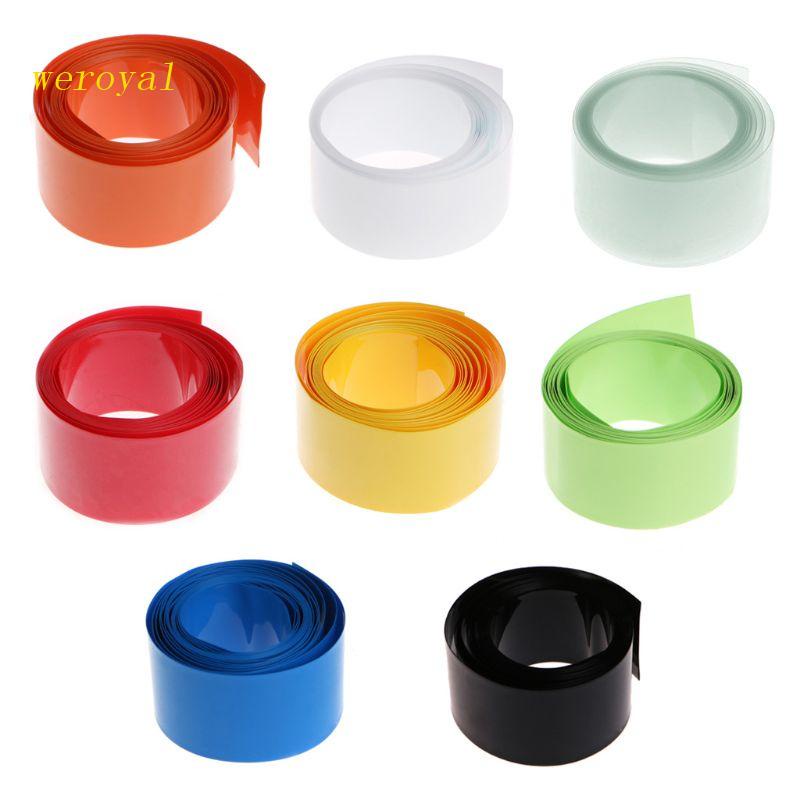 weroyal 2m PVC Heat Shrink Tubing Tube Wrap Kit For 18650 18500 Battery ...