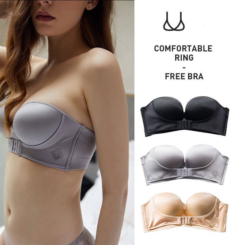 Take Talk Push Up Bra Women Strapless Sexy Lingerie Invisible Brassiere  Front Closure Bras Underwear For Wedding Dress A B C Cup